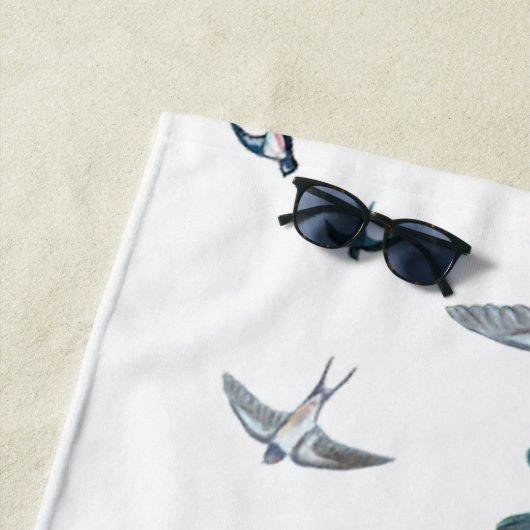 Blok van de gevechtsvogels ter illustratie strandlaken (In situ)