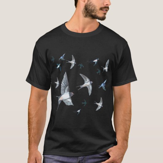 Blok van de gevechtsvogels ter illustratie t-shirt (Voorkant)