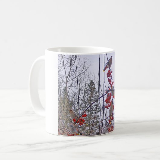 Blok van de Mok van Cedar Waxwings (Voorkant links)