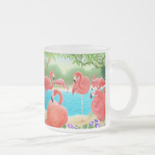 Blok van de Mok van Flamingos Glass
