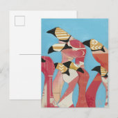 Blok van Flamingos Briefkaart (Voorkant / Achterkant)