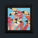 Blok van Flamingos Cadeaudoosje<br><div class="desc">"Flamingoes II" door Jennifer Rutledge. Biedt een groep flamingos met verschillende texturen die worden toegepast.</div>