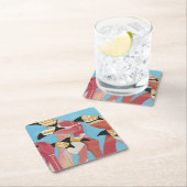 Blok van Flamingos Kartonnen Onderzetters (Insitu)