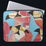 Blok van Flamingos Laptop Sleeve<br><div class="desc">"Flamingoes II" door Jennifer Rutledge. Biedt een groep flamingos met verschillende texturen die worden toegepast.</div>