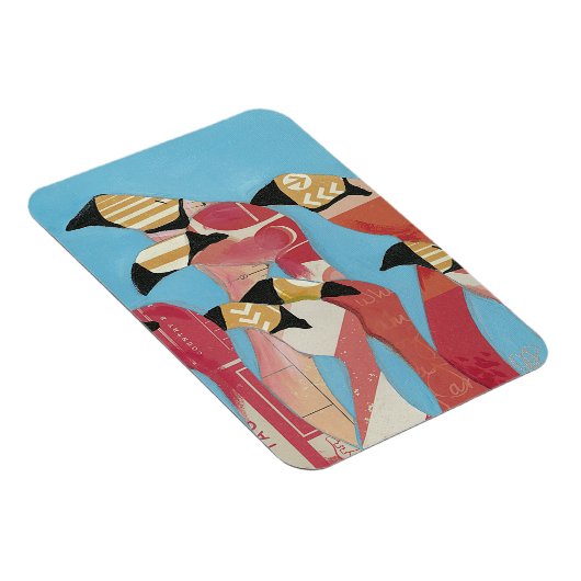 Blok van Flamingos Magneet (Rechterzijde)