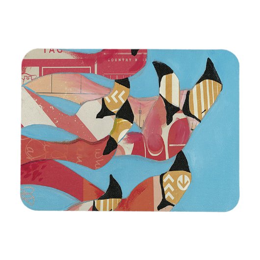 Blok van Flamingos Magneet (Horizontaal)