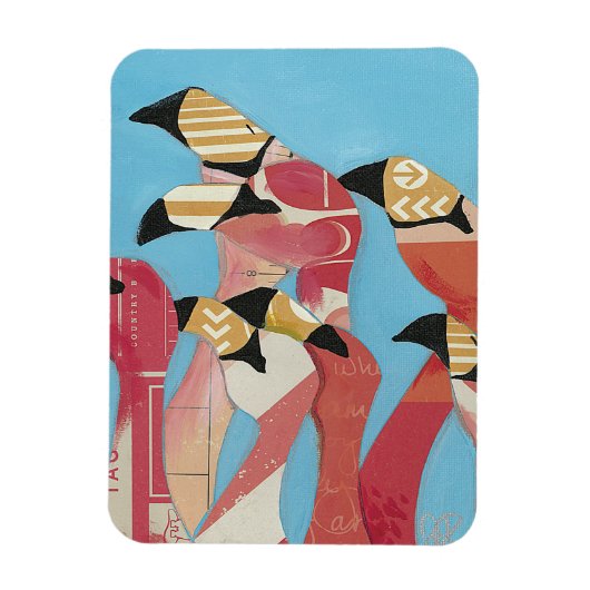 Blok van Flamingos Magneet (Verticaal)