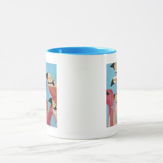 Blok van Flamingos Mok (Midden)