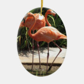 Blok van Flamingos Ornament (Voorkant)