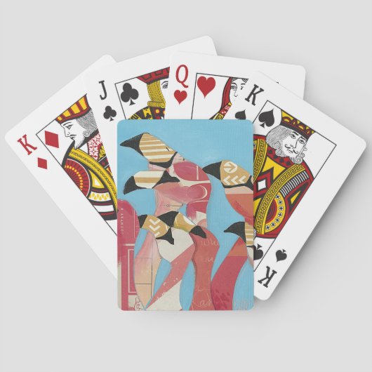 Blok van Flamingos Pokerkaarten (Achterkant)