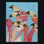 Blok van Flamingos Puzzel<br><div class="desc">"Flamingoes II" door Jennifer Rutledge. Biedt een groep flamingos met verschillende texturen die worden toegepast.</div>