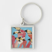 Blok van Flamingos Sleutelhanger (Voorkant)