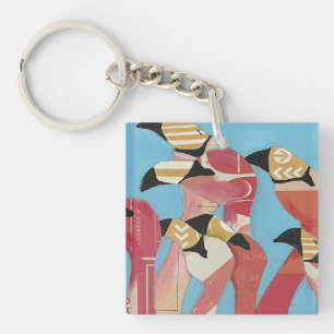 Blok van Flamingos Sleutelhanger