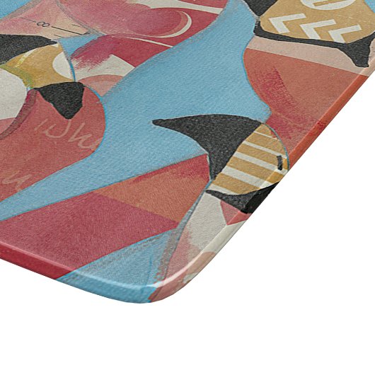 Blok van Flamingos Snijplank (Hoek)