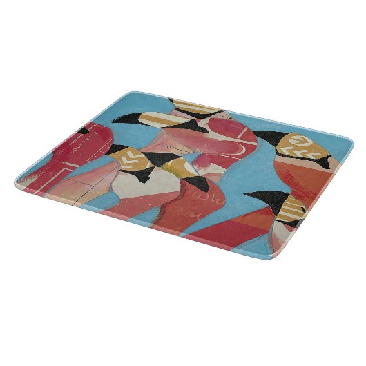 Blok van Flamingos Snijplank (Hoek)