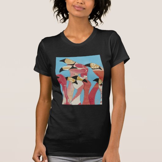 Blok van Flamingos T-shirt (Voorkant)