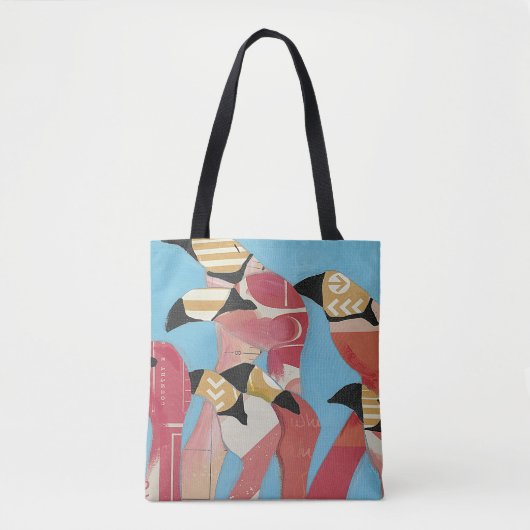 Blok van Flamingos Tote Bag (Voorkant)