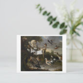 Blok van het schilderen van muziekvogels briefkaart (Staand voorkant)