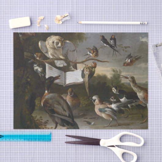 Blok van het schilderen van muziekvogels tissuepapier (Craft)