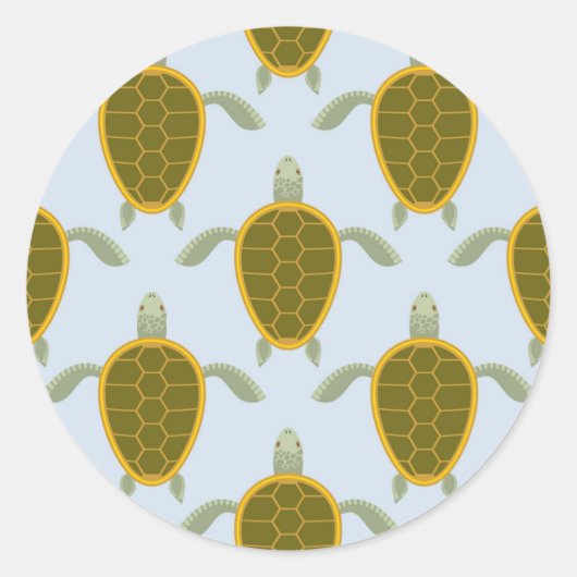 Blok van het Zee Ronde Sticker (Voorkant)