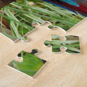 Blok van kleurrijke Macaw-parrots Legpuzzel (Zijkant)