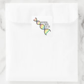 blok van leven vierkante sticker (Tas)