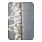 Blok van Pelikanen Grote Bath Mat (Voorkant Verticaal)