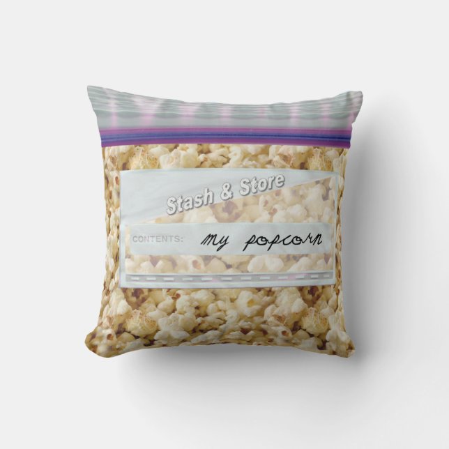 Blok van popcorn-snacks Decoratief Sierkussen (Voorkant)