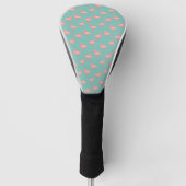 Blok van roze lamingos golfheadcover (Voorkant)