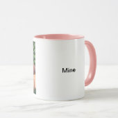 Blok van roze lamingos mok (Voorkant rechts)