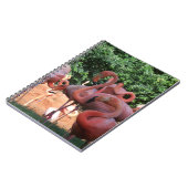 Blok van roze lamingos notitieboek (Linkerzijde)