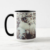 Blok van witte en zwarte schapen mok (Links)