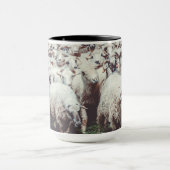 Blok van witte en zwarte schapen mok (Midden)