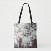 Blok van witte en zwarte schapen tote bag (Voorkant)