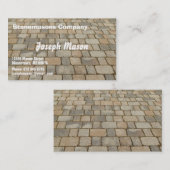 Blok voor bestratingen - steenhouwer visitekaartje (Voorkant / Achterkant)