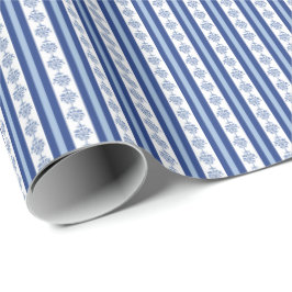 Blokafdruk Palmetto Strepen Inpakpapier