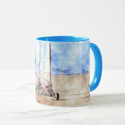 Blokart Racers op het strand Mok (Voorkant rechts)