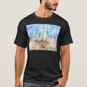 Blokart Racers op het strand T-shirt (Voorkant)