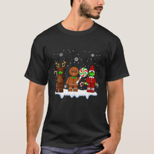 Blokbaksteen Bouw Figuur Kerstmis Master Build T-shirt