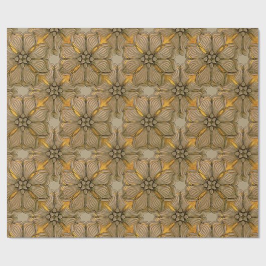  blokbloemontwerp cadeaupapier (Vlak)