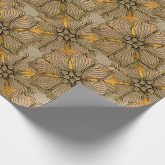  blokbloemontwerp cadeaupapier (Hoek)