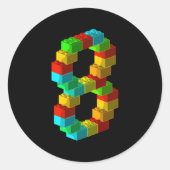 Blokbouw 8e 8 ronde sticker (Voorkant)