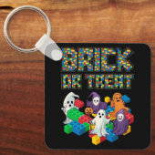 Blokbouw Halloween baksteen of trakteer Kinder mee Sleutelhanger (Voorkant)