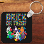 Blokbouw Halloween baksteen of trakteer Kinder mee Sleutelhanger (Achterkant)