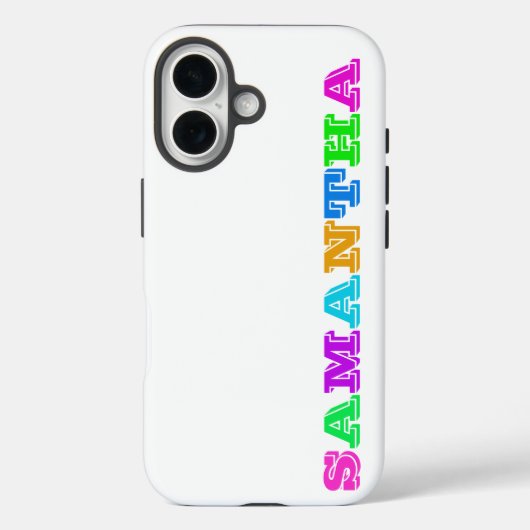 Blokbrieven met Jouw naam | Aangepaste iPhone Case (Achterkant)