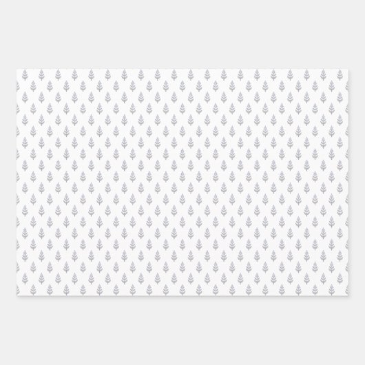 Blokdruk geïnspireerd op bloemen inpakpapier vel (Voorkant 3)