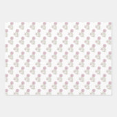 Blokdruk geïnspireerd op bloemen inpakpapier vel (Voorkant)