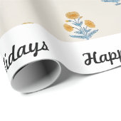 Blokdruk thema kerst inpakpapier (Rol Hoek)