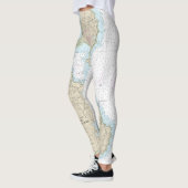Blokeiland nautische kaart 13217 leggings (Links)