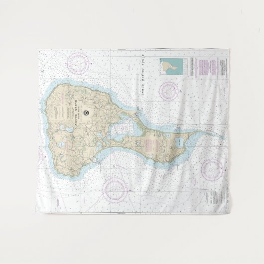 Blokeiland nautische kaart 13217 wandkleed (Voorkant (horizontaal))